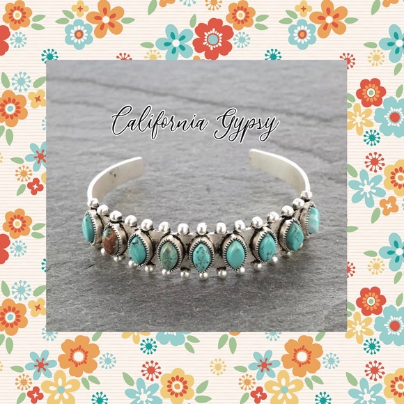 California Gypsy Jewelry - Turquoise Howlite Cuff